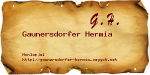 Gaunersdorfer Hermia névjegykártya